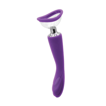 NS NOVELTIES - INYA PUMP N VIBE RECHARGEABLE DUAL-ENDED VIBRATOR & PUMP SET PURPLE