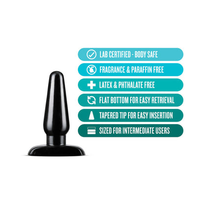 ANAL ADVENTURES BASIC ANAL PLUG MEDIUM BLACK