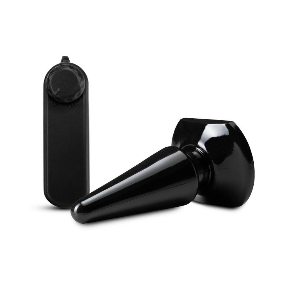 ANAL ADVENTURES BASIC VIBRATING ANAL PLEASER REMOTE-CONTROLLED PLUG BLACK