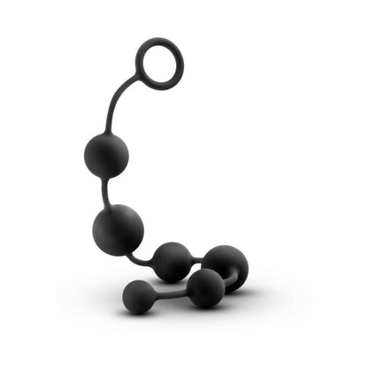 BLUSH - ANAL ADVENTURES PLATINUM SILICONE LARGE ANAL BEADS BLACK