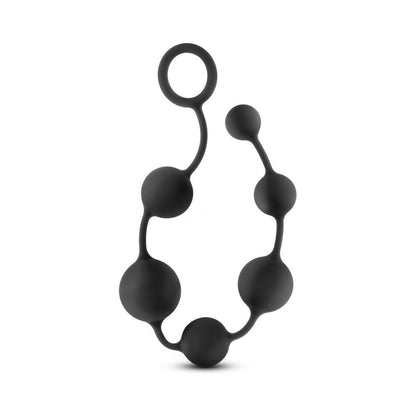 BLUSH - ANAL ADVENTURES PLATINUM SILICONE LARGE ANAL BEADS BLACK