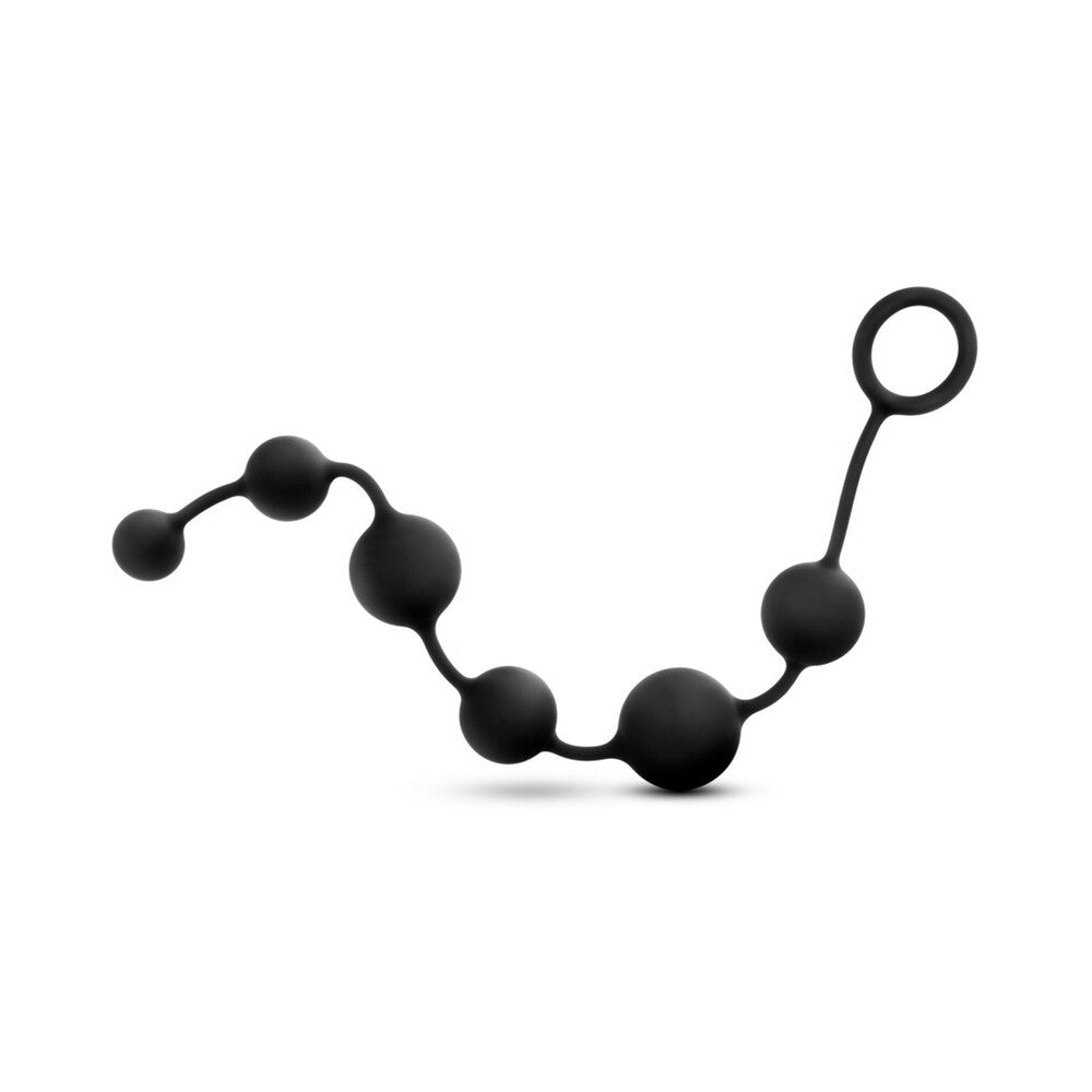 BLUSH - ANAL ADVENTURES PLATINUM SILICONE LARGE ANAL BEADS BLACK