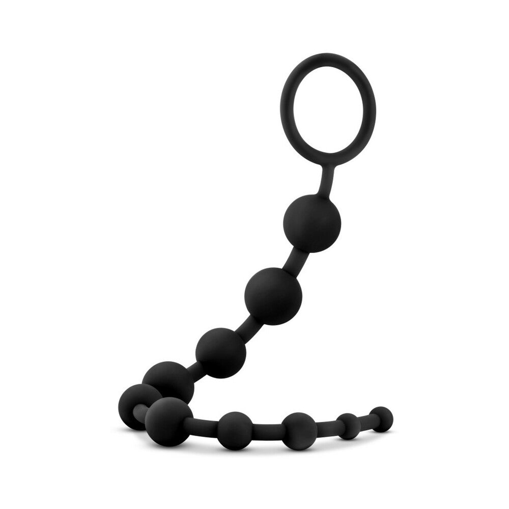 BLUSH - ANAL ADVENTURES PLATINUM SILICONE 10 ANAL BEADS BLACK