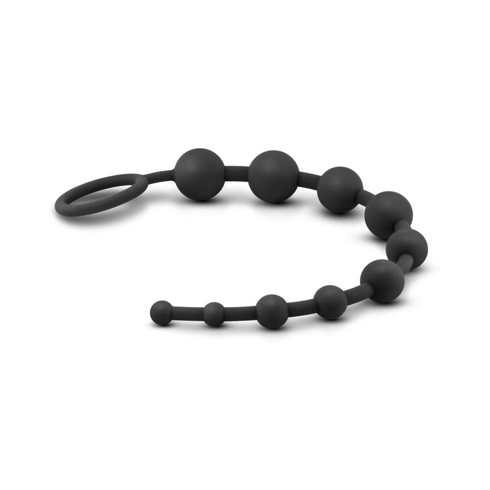 BLUSH - ANAL ADVENTURES PLATINUM SILICONE 10 ANAL BEADS BLACK