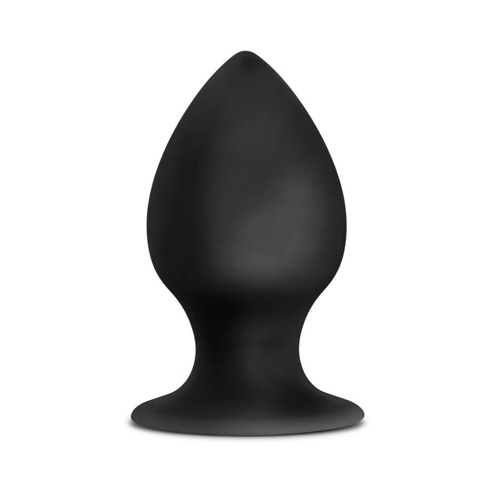 ANAL ADVENTURES PLATINUM SILICONE ANAL STOUT PLUG LARGE BLACK