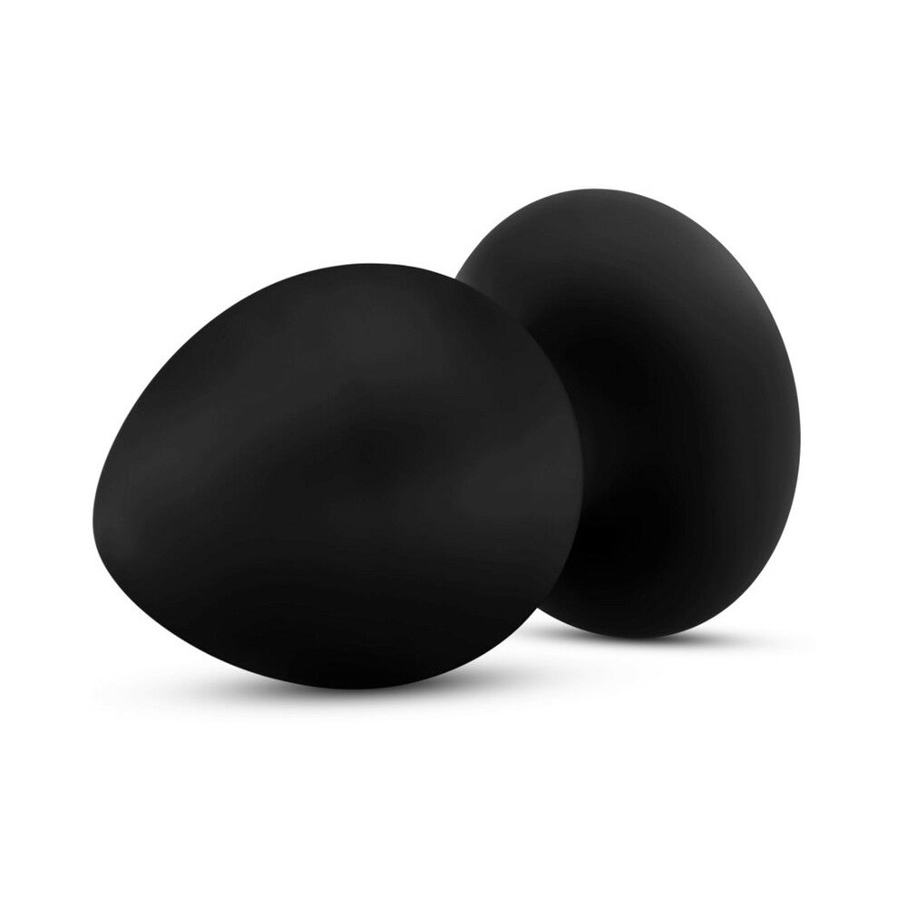 BLUSH - ANAL ADVENTURES PLATINUM SILICONE ANAL STOUT PLUG LARGE BLACK