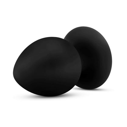 BLUSH - ANAL ADVENTURES PLATINUM SILICONE ANAL STOUT PLUG LARGE BLACK