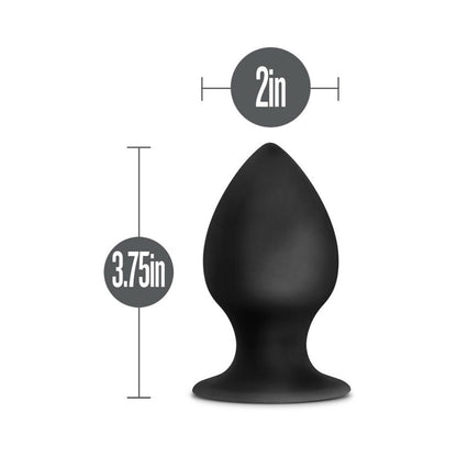 BLUSH - ANAL ADVENTURES PLATINUM SILICONE ANAL STOUT PLUG LARGE BLACK