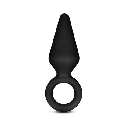 ANAL ADVENTURES PLATINUM SILICONE LOOP PLUG SMALL BLACK