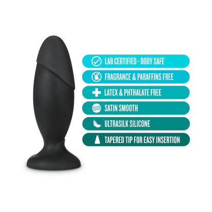 BLUSH - ANAL ADVENTURES PLATINUM SILICONE ROCKET PLUG BLACK