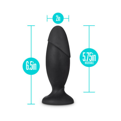 ANAL ADVENTURES PLATINUM SILICONE ROCKET PLUG BLACK