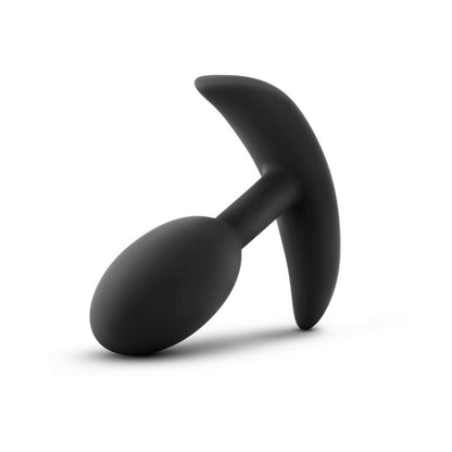 BLUSH - ANAL ADVENTURES PLATINUM SILICONE WEIGHTED VIBRA SLIM PLUG SMALL BLACK