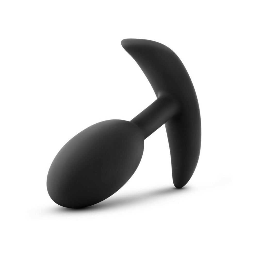 BLUSH - ANAL ADVENTURES PLATINUM SILICONE WEIGHTED VIBRA PLUG DELGADO MEDIANO NEGRO