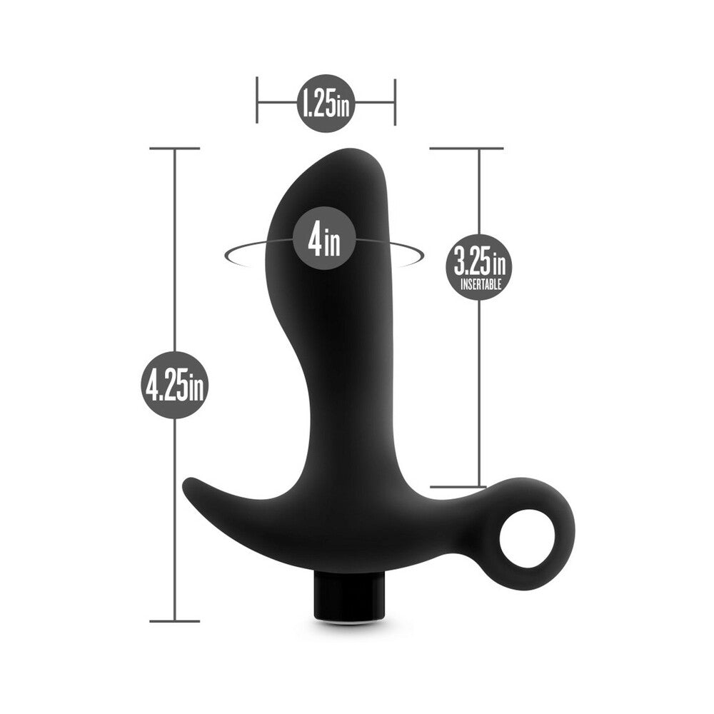 ANAL ADVENTURES PLATINUM SILICONE RECHARGEABLE VIBRATING PROSTATE MASSAGER 01