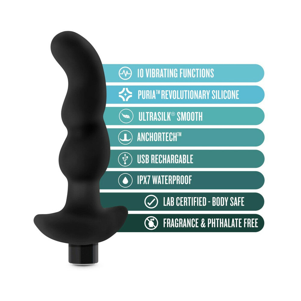 ANAL ADVENTURES PLATINUM SILICONE RECHARGEABLE VIBRATING PROSTATE MASSAGER 03