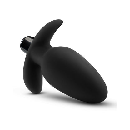 BLUSH - ANAL ADVENTURES PLATINUM SILICONE VIBRATING SADDLE PLUG BLACK