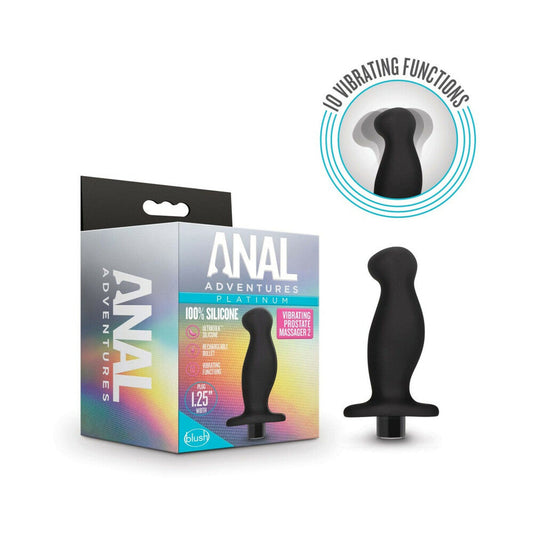 ANAL ADVENTURES PLATINUM SILICONE RECHARGEABLE VIBRATING PROSTATE MASSAGER 02