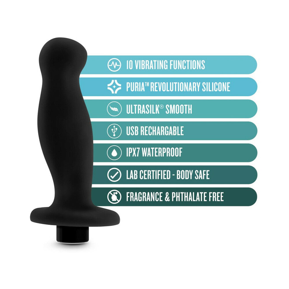 ANAL ADVENTURES PLATINUM SILICONE RECHARGEABLE VIBRATING PROSTATE MASSAGER 02
