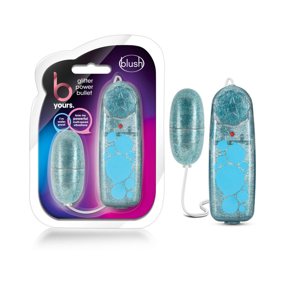 BLUSH - B YOURS GLITTER POWER BULLET REMOTE CONTROLLED EGG VIBRATOR