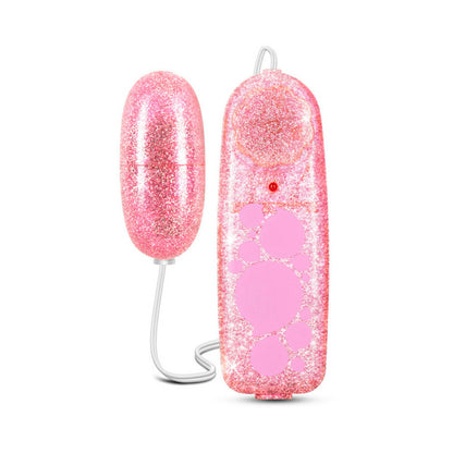 BLUSH - B YOURS GLITTER POWER BULLET REMOTE-CONTROLLED EGG VIBRATOR PINK