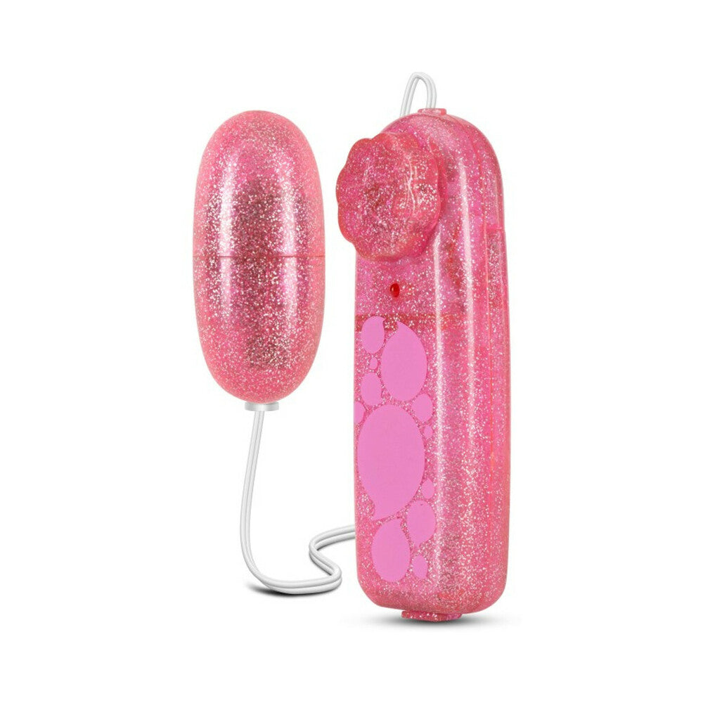 BLUSH - B YOURS GLITTER POWER BULLET REMOTE-CONTROLLED EGG VIBRATOR PINK