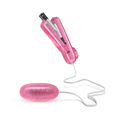 BLUSH - B YOURS GLITTER POWER BULLET REMOTE-CONTROLLED EGG VIBRATOR PINK