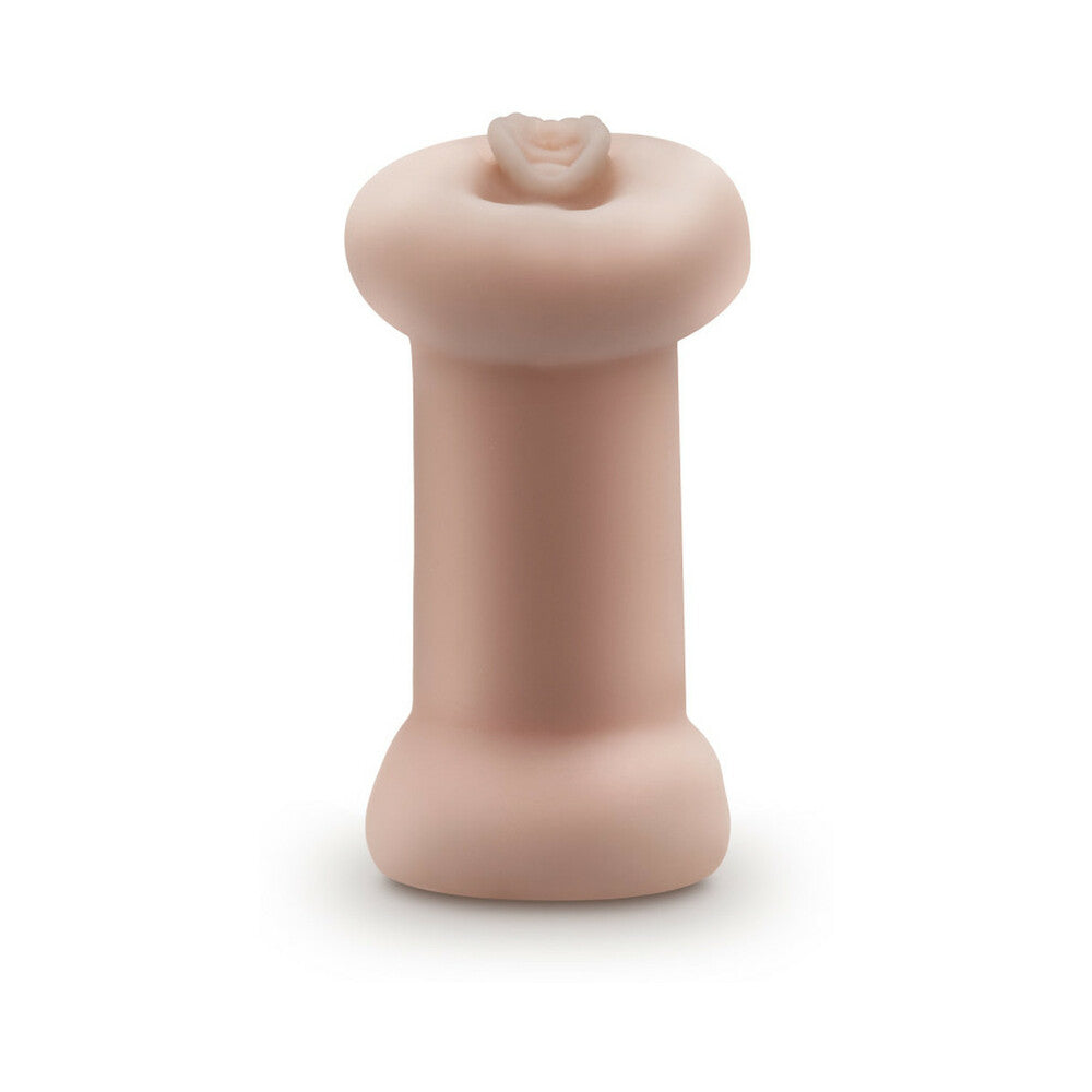 M FOR MEN SOFT + WET DOUBLE TROUBLE GLOW IN THE DARK SELF-LUBRICATING STROKER BEIGE