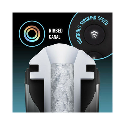 BLUSH M FOR MEN TORCH JOYRIDE RECHARGEABLE HANDS-FREE THRUSTING MASTURBATOR FROSTED