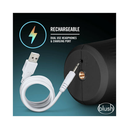 BLUSH M FOR MEN TORCH JOYRIDE RECHARGEABLE HANDS-FREE THRUSTING MASTURBATOR FROSTED