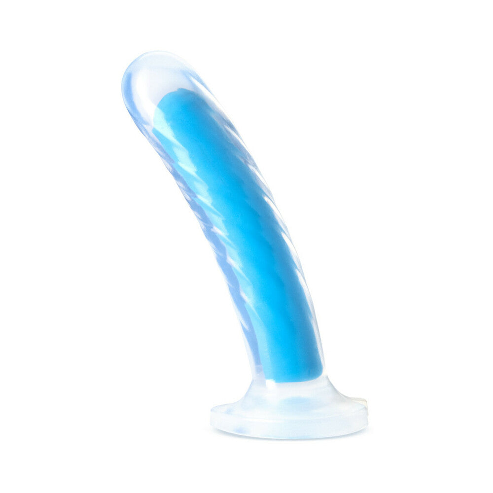 BLUSH - NEO ELITE GLOW IN THE DARK TAO 7 IN. DUAL-DENSITY DILDO NEON BLUE