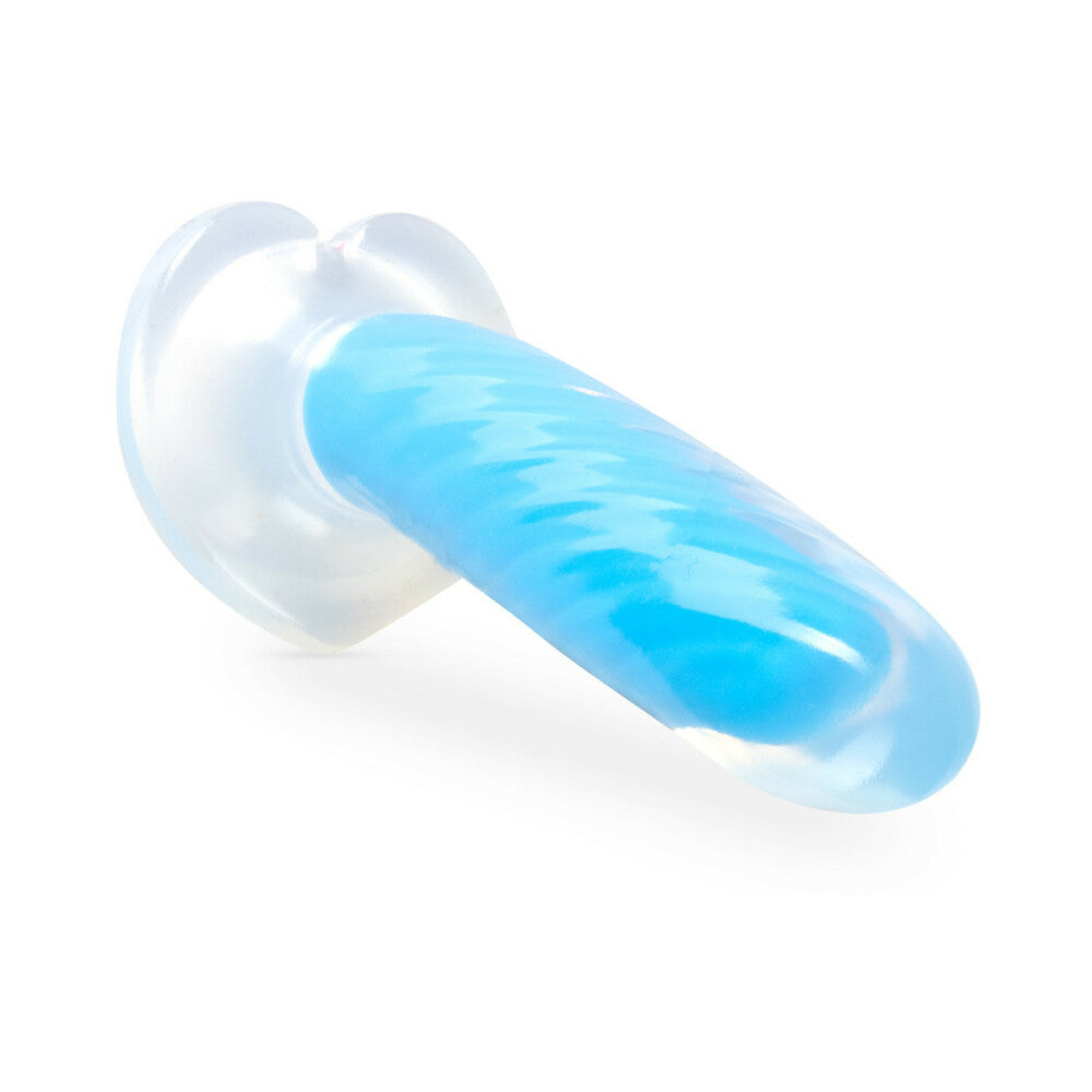 NEO ELITE GLOW IN THE DARK TAO 7 IN. DUAL-DENSITY DILDO NEON BLUE