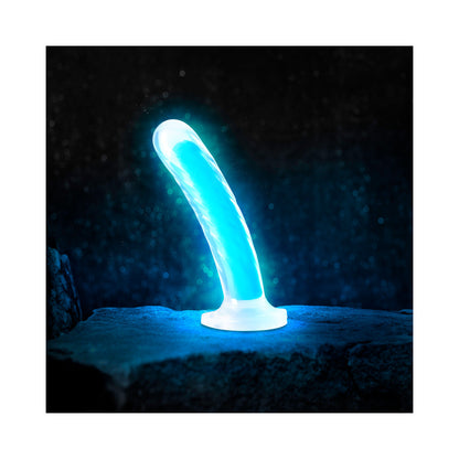 BLUSH - NEO ELITE GLOW IN THE DARK TAO 7 IN. DUAL-DENSITY DILDO NEON BLUE