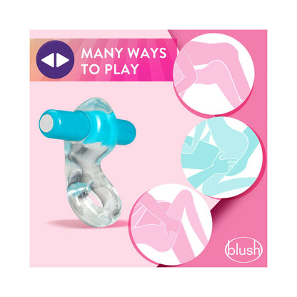 BLUSH - PLAY WITH ME DELIGHT VIBRATING C-RING BLUE