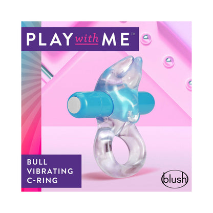 PLAY WITH ME BULL VIBRATING C-RING BLUE