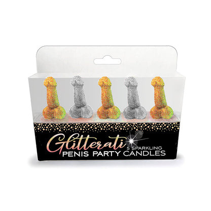 LITTLE GENIE - GLITTERATI PENIS PARTY SPARKLING CANDLES 5-PACK