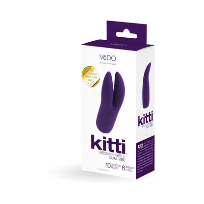 VEDO - KITTI RECHARGEABLE DUAL VIBE DEEP PURPLE