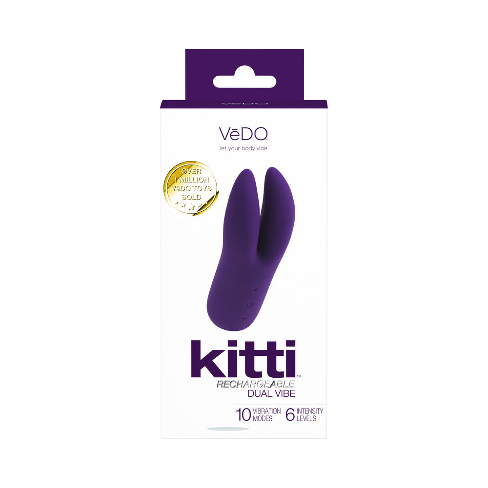 VEDO KITTI RECHARGEABLE DUAL VIBE DEEP PURPLE