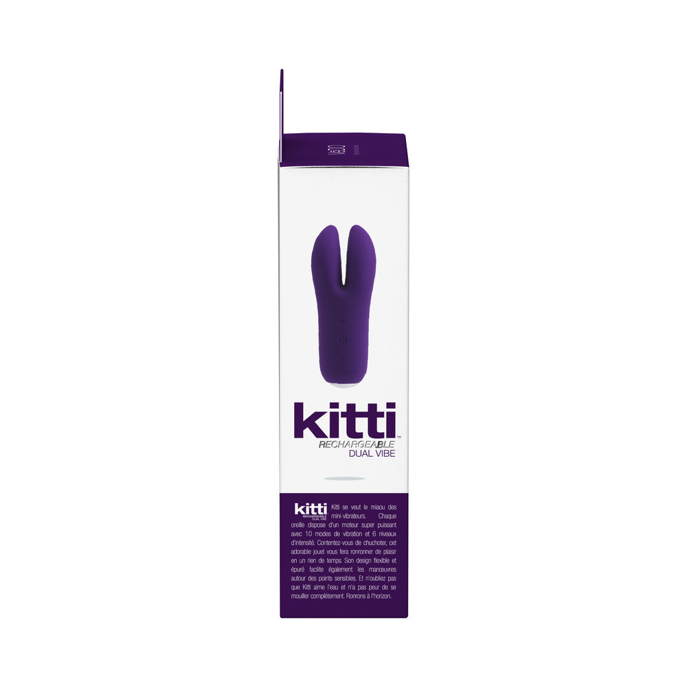 VEDO KITTI RECHARGEABLE DUAL VIBE DEEP PURPLE