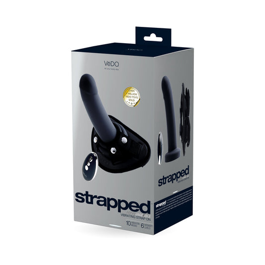 VEDO STRAPPED RECHARGEABLE STRAP-ON JUST BLACK
