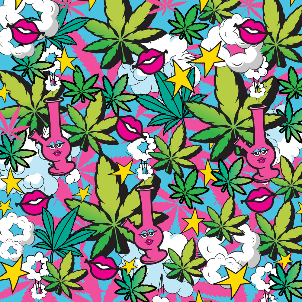 GLOBAL NOVELTIES - PRINTS CHARMING BUZZED RECHARGEABLE 3.5" BULLET - STONER CHICK - BLUE
