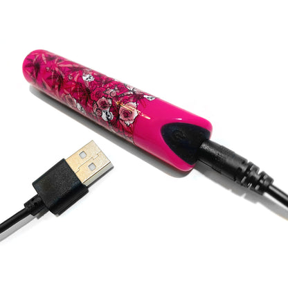 GLOBAL NOVELTIES - PRINTS CHARMING BUZZED RECHARGEABLE BULLET - BLAZING BEAUTY - PINK