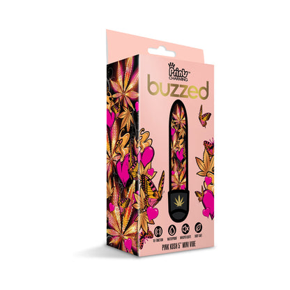 GLOBAL NOVELTIES - PRINTS CHARMING BUZZED 5" MINI VIBE - PINK KUSH