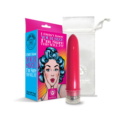 GLOBAL NOVELTIES - PLEASURE PACKAGE I DIDN''T KNOW YOUR SIZE - 4" MULTI-SPEED VIBE