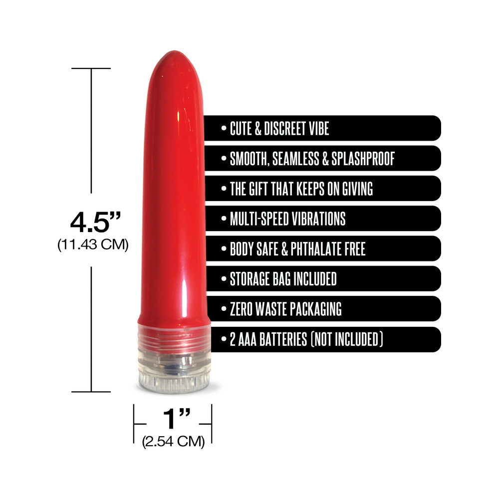 GLOBAL NOVELTIES - PLEASURE PACKAGE I DIDN''T KNOW YOUR SIZE - 4" MULTI-SPEED VIBE