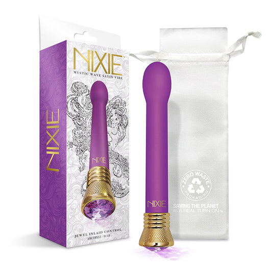 GLOBAL NOVELTIES - NIXIE MYSTIC WAVE SATIN BULB VIBE - AMETHYST