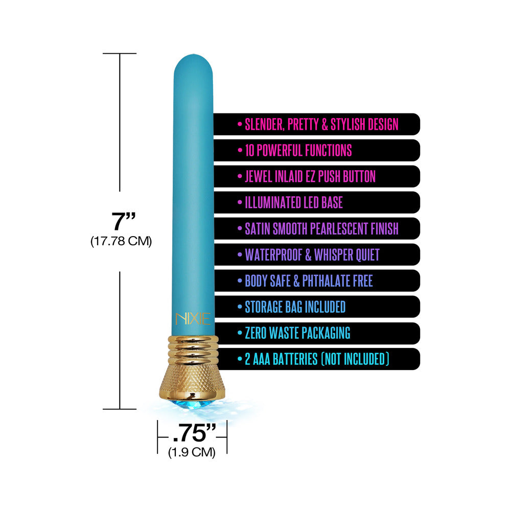 GLOBAL NOVELTIES - NIXIE MYSTIC WAVE SATIN CLASSIC VIBE - AQUAMARINE