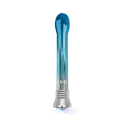 GLOBAL NOVELTIES - NIXIE WATERPROOF 10-FUNCTION BULB VIBE - BLUE OMBRE GLOW