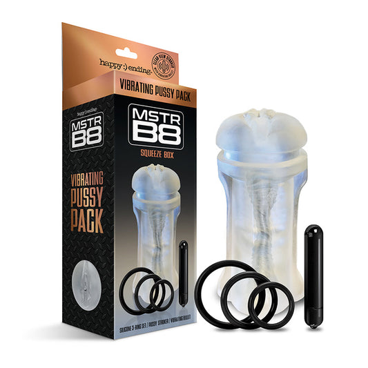GLOBAL NOVELTIES - HAPPY ENDING MSTR B8 VIBRATING PUSSY PACK - SQUEEZE BOX