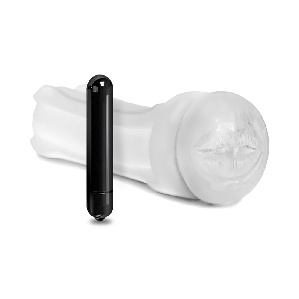 GLOBAL NOVELTIES - HAPPY ENDING VIBRATING, SELF-LUBRICATING SHOWER STROKER - MOUTH
