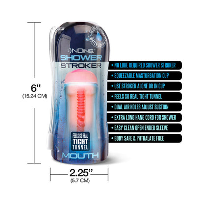 GLOBAL NOVELTIES - HAPPY ENDING SELF-LUBRICATING SHOWER STROKER - MOUTH